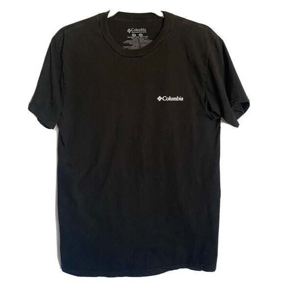Columbia Shirt Mens Large Black Graphic Short Sleeve Round Neck Causal Outdoor - Picture 1 of 8